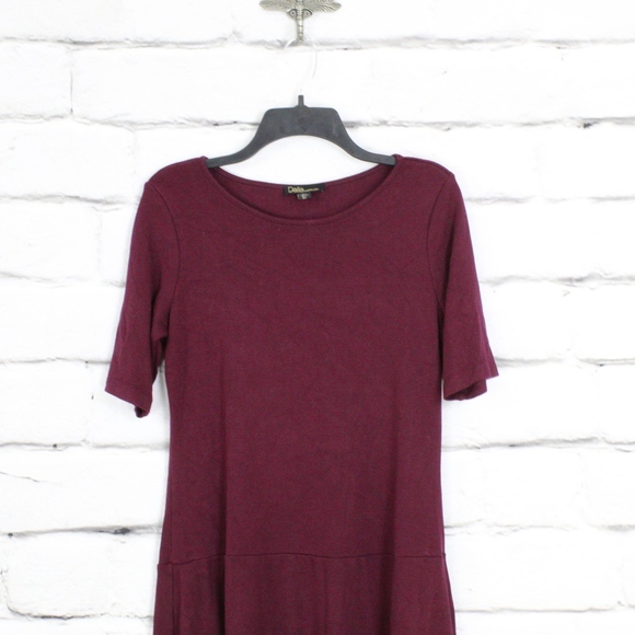 Dalia Purple Viscose Light Comfy Dress Purple Sz L - Picture 5 of 8